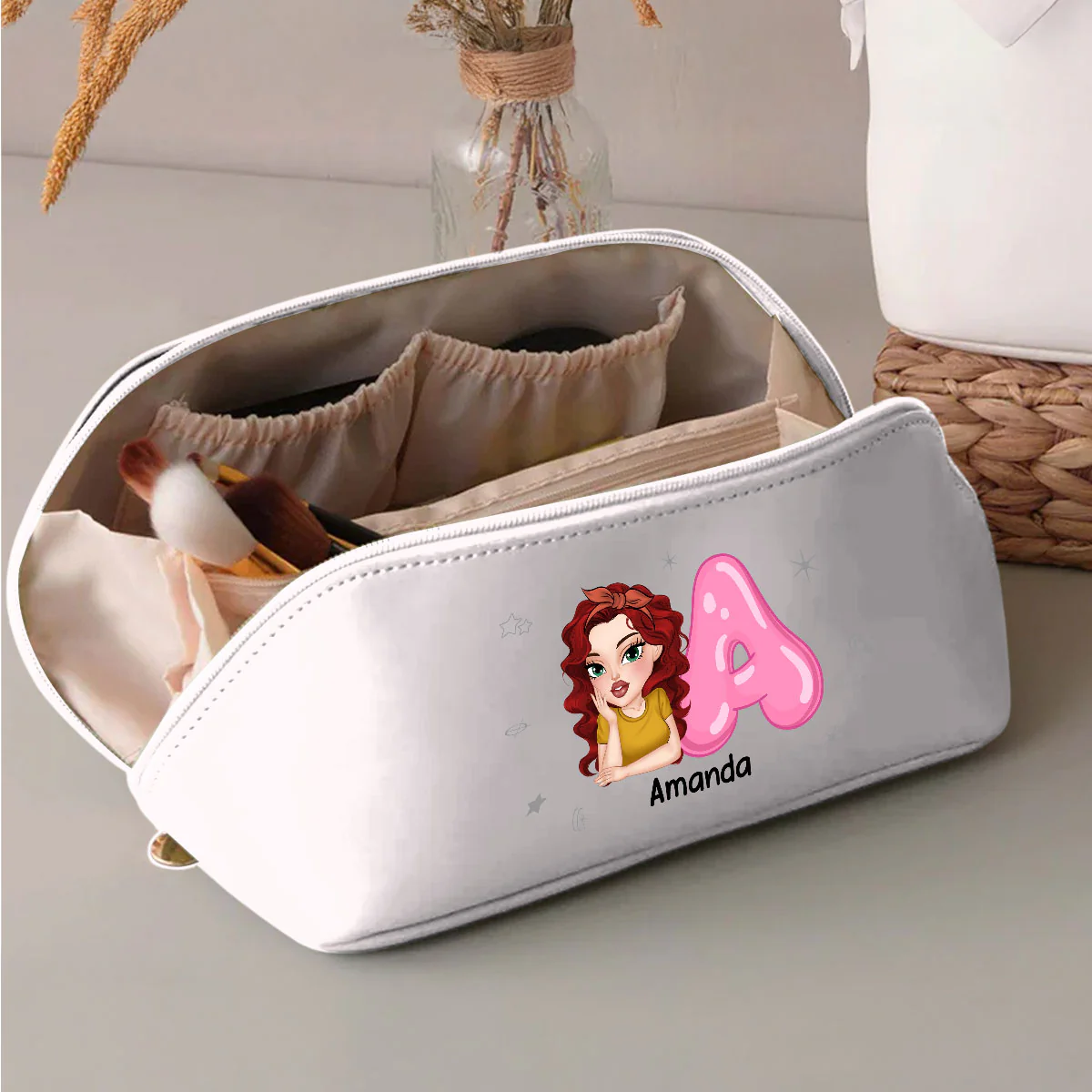 Y2K Girl - Personalized Custom Leather Makeup Bag - Image 3