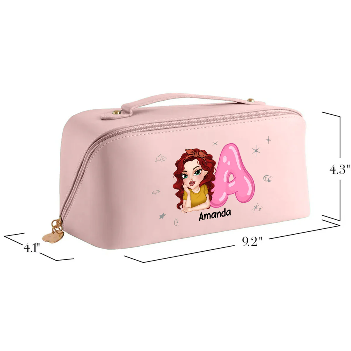 Y2K Girl - Personalized Custom Leather Makeup Bag - Image 4