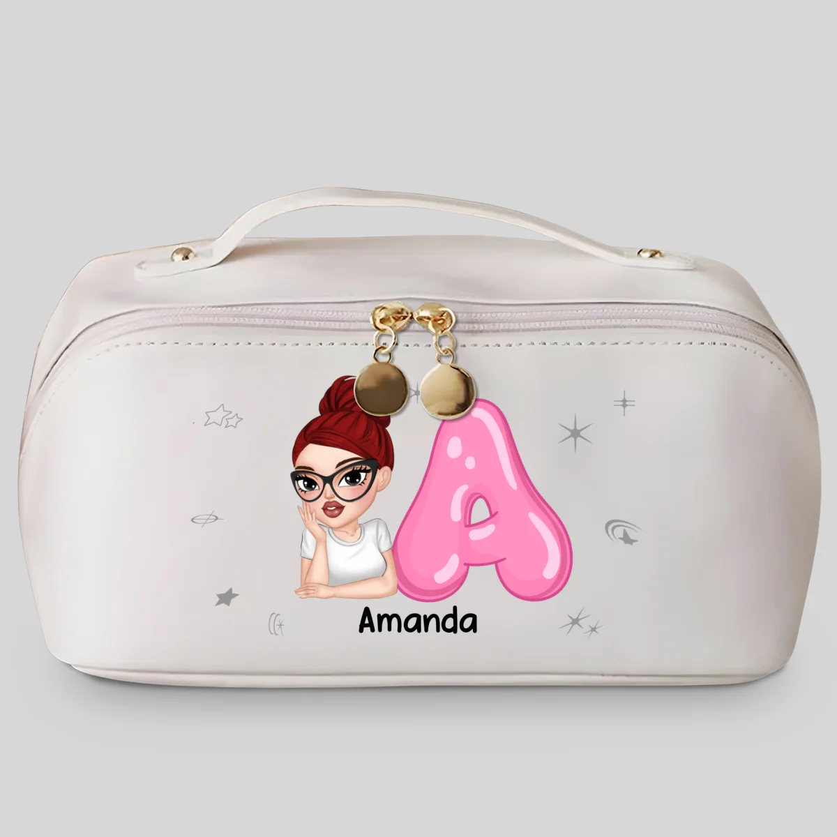Y2K Girl - Personalized Custom Leather Makeup Bag - Image 7