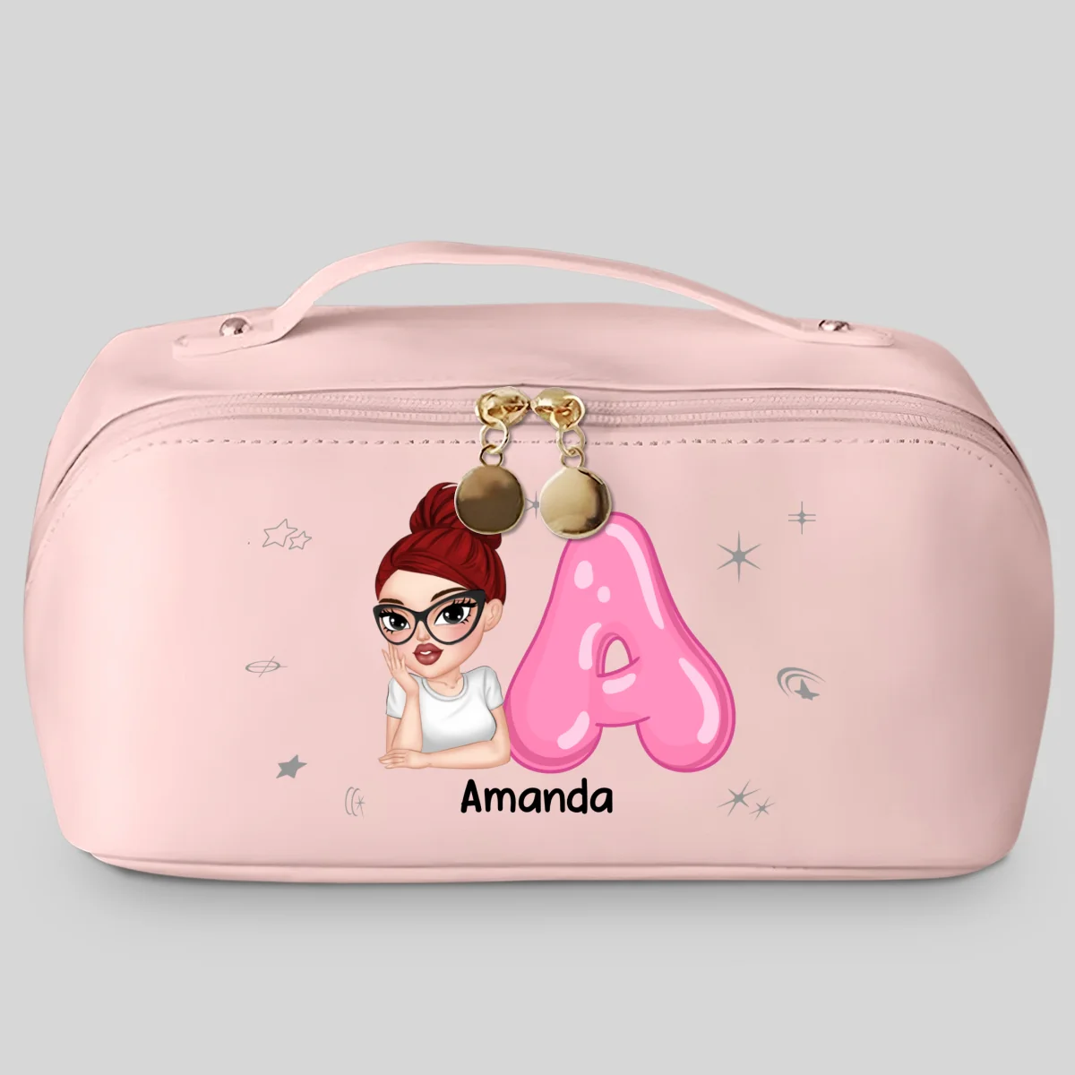 Y2K Girl - Personalized Custom Leather Makeup Bag - Image 8