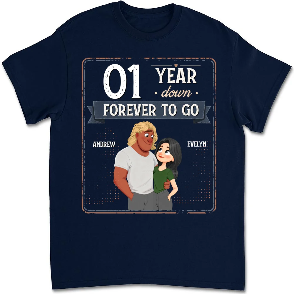 Years Down Forever To Go - Personalized Custom Shirt - Image 11