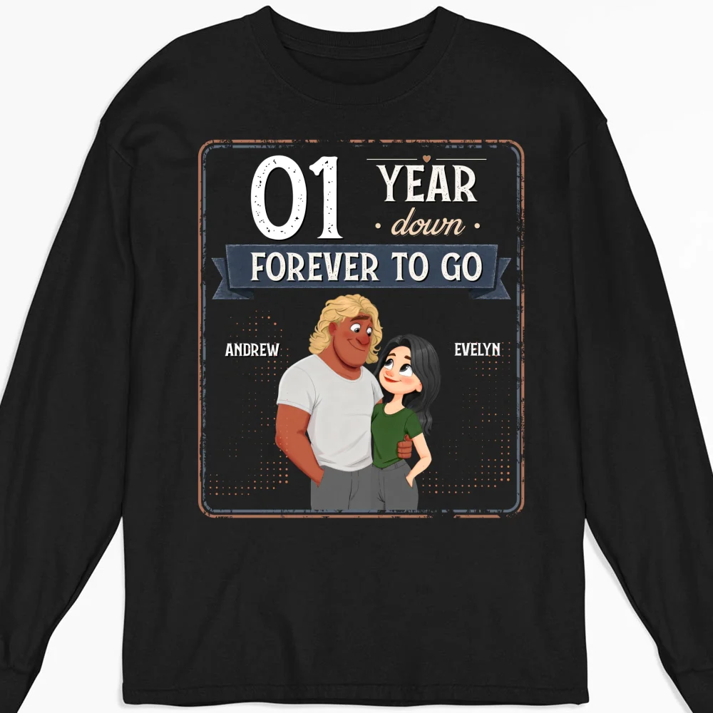 Years Down Forever To Go - Personalized Custom Shirt - Image 12
