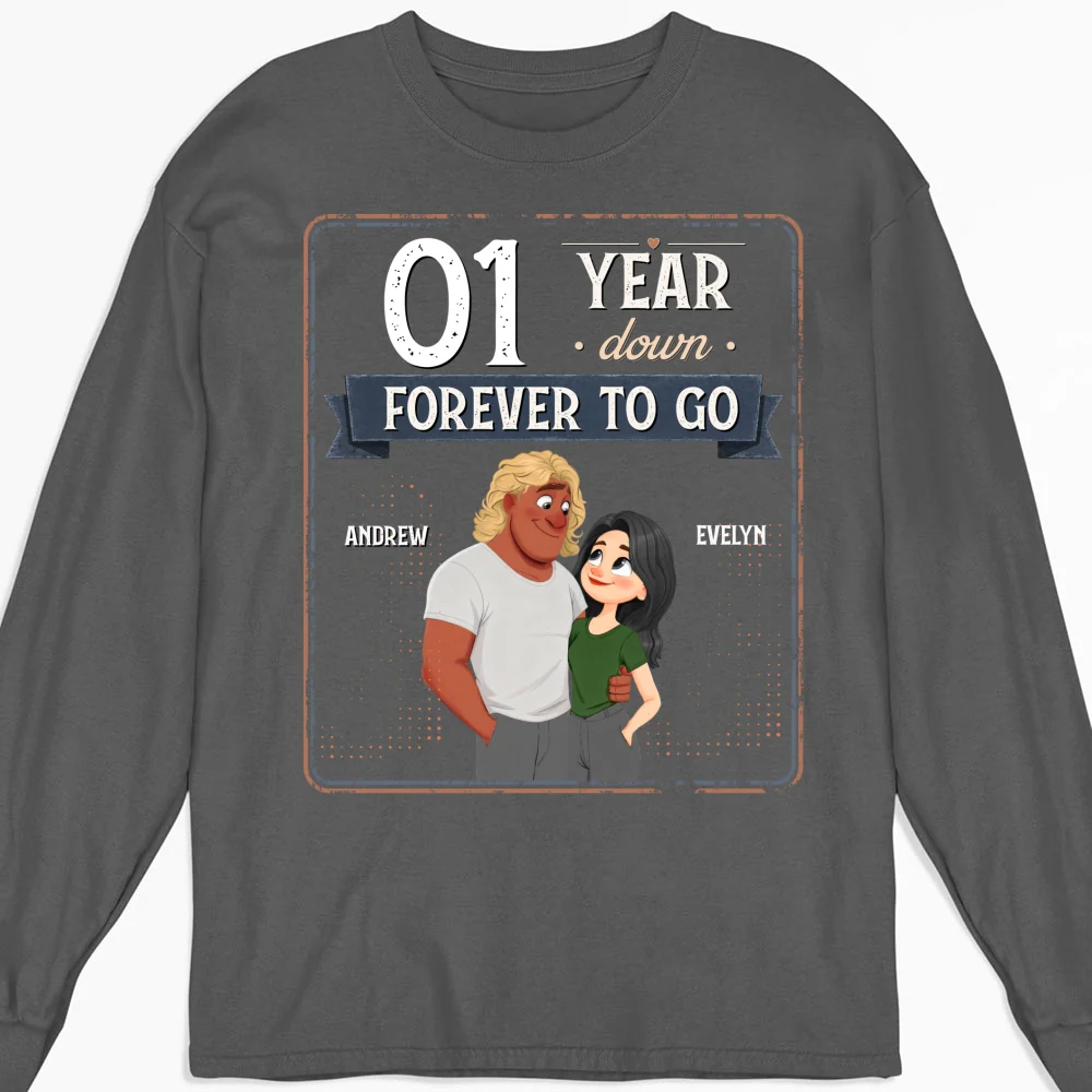 Years Down Forever To Go - Personalized Custom Shirt - Image 13