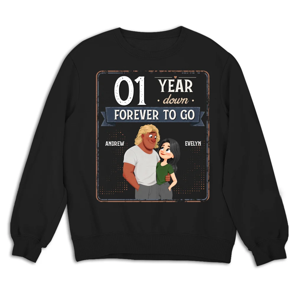 Years Down Forever To Go - Personalized Custom Shirt - Image 15