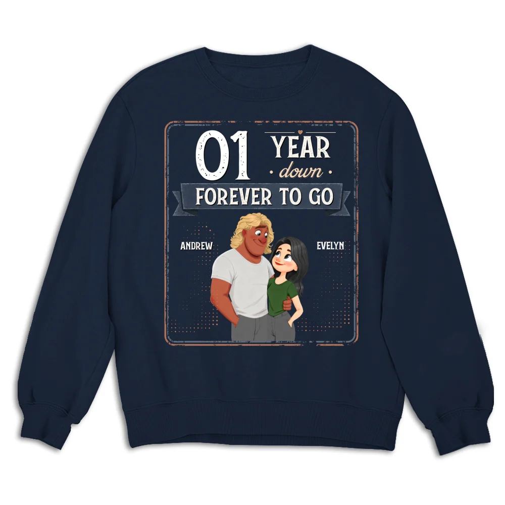 Years Down Forever To Go - Personalized Custom Shirt - Image 17