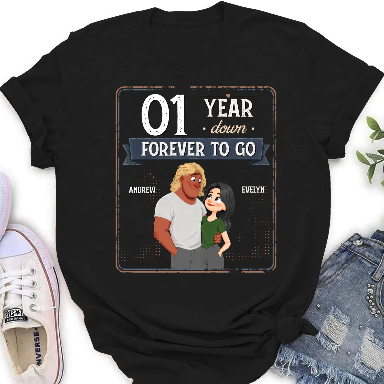 Years Down Forever To Go - Personalized Custom Shirt - Image 18