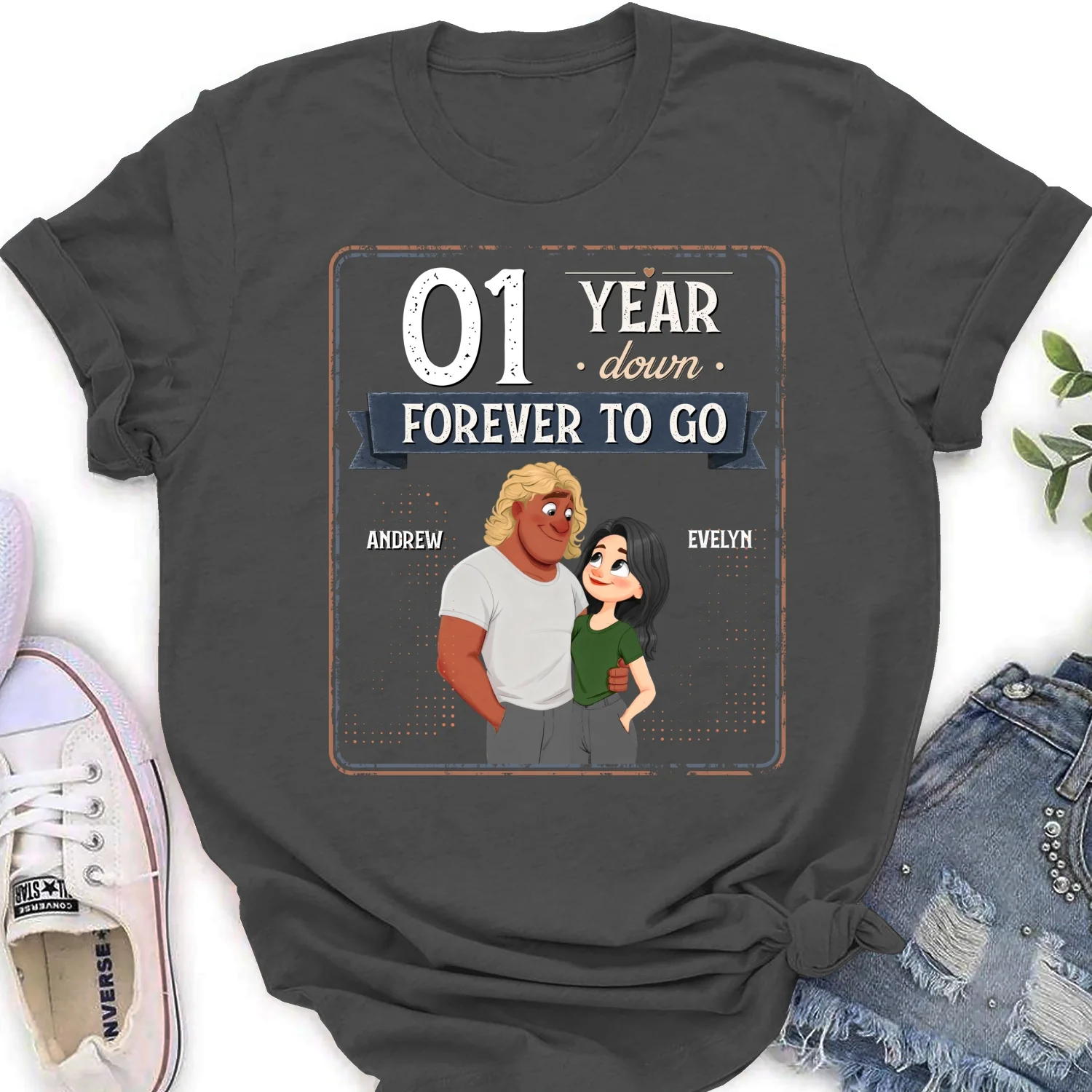 Years Down Forever To Go - Personalized Custom Shirt - Image 19