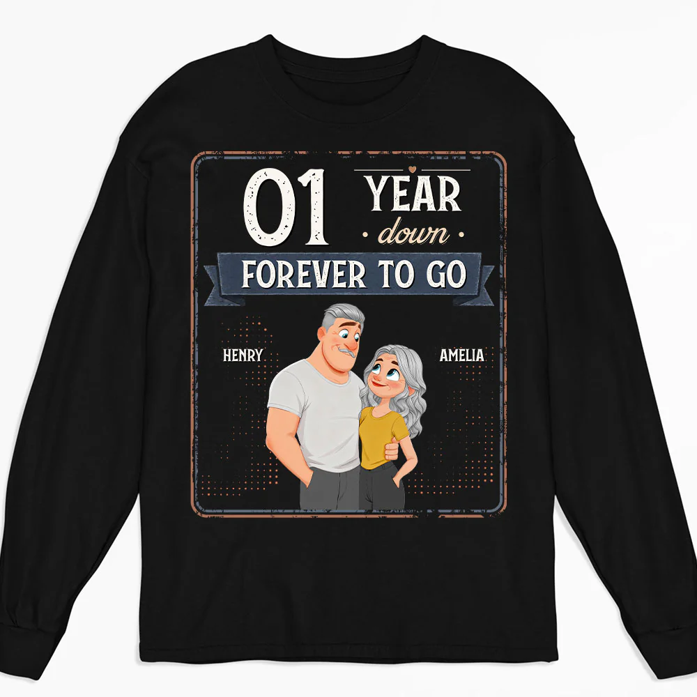 Years Down Forever To Go - Personalized Custom Shirt - Image 3