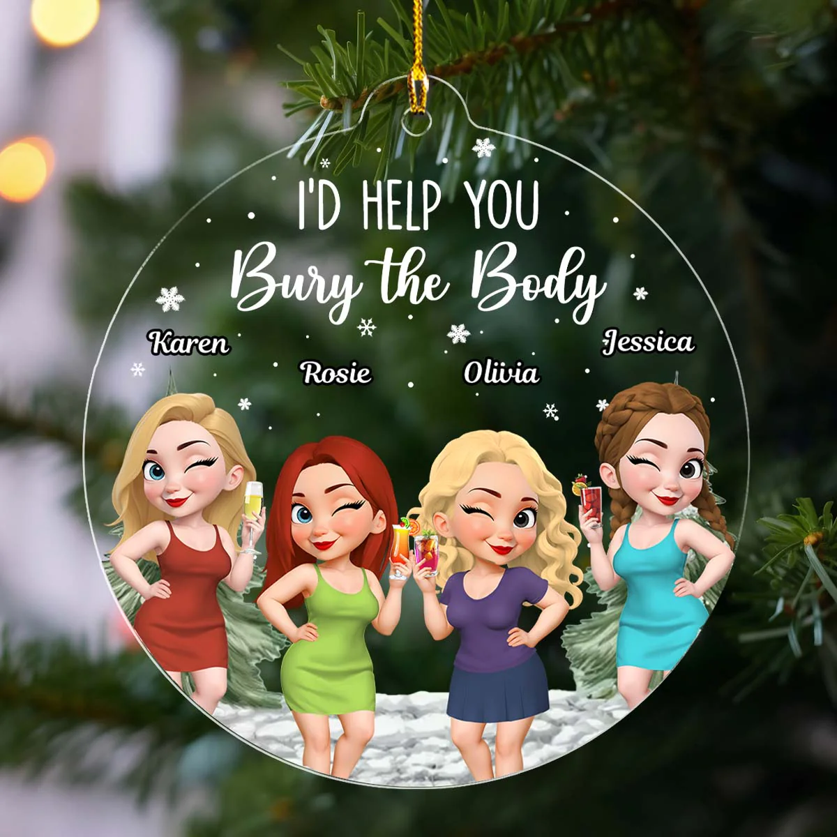 Yes I Would Help You - Personalized Custom Acrylic Ornament - Image 5