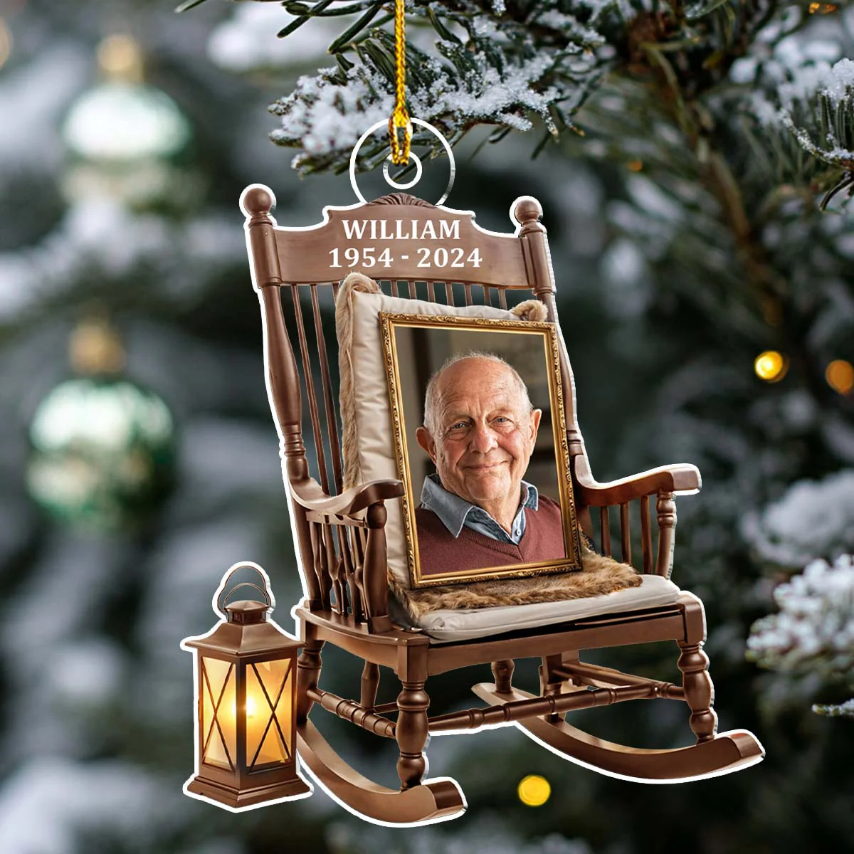 You Always With Us - Personalized Custom Acrylic Ornament - Image 3
