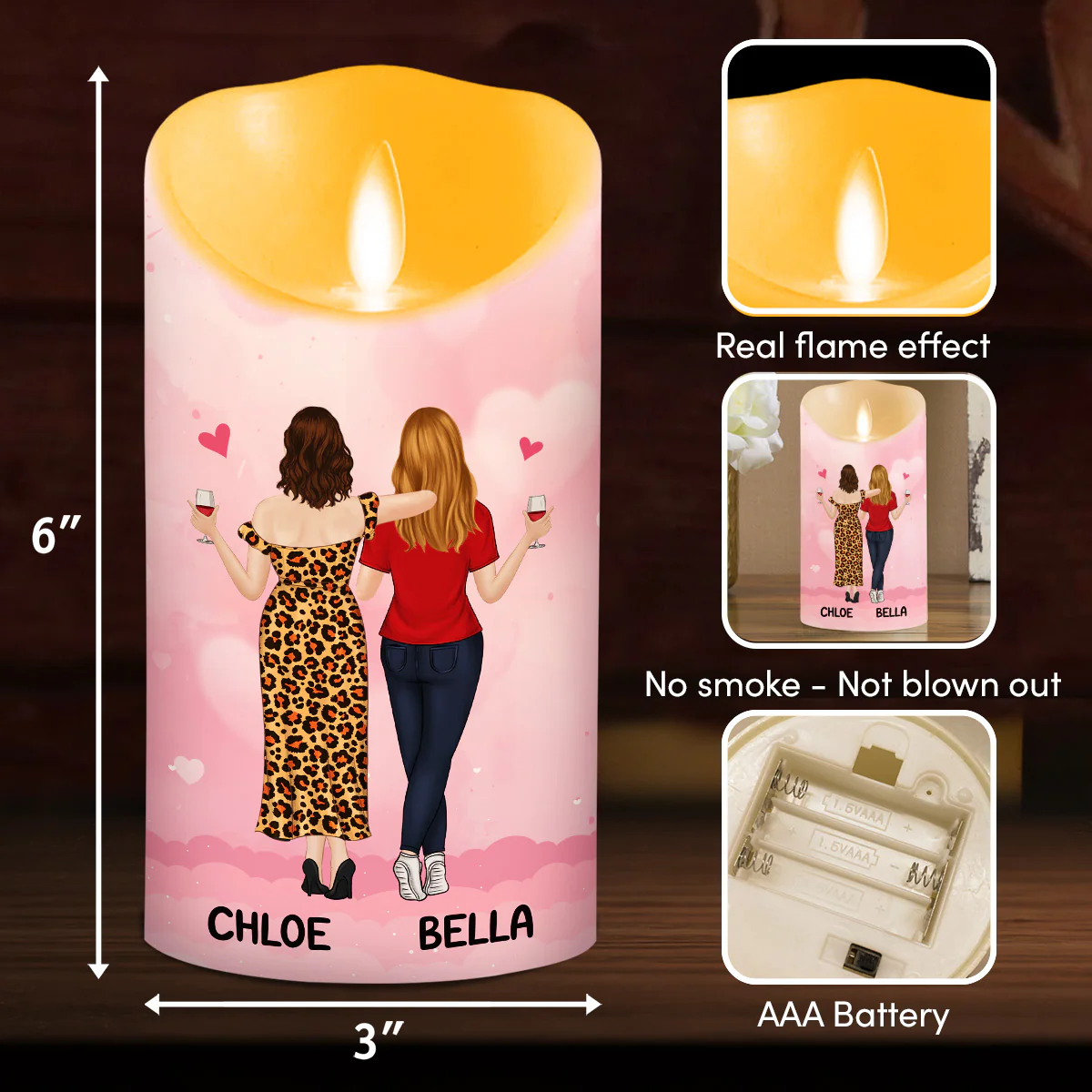 You And I - Personalized Custom LED Candle - Image 5