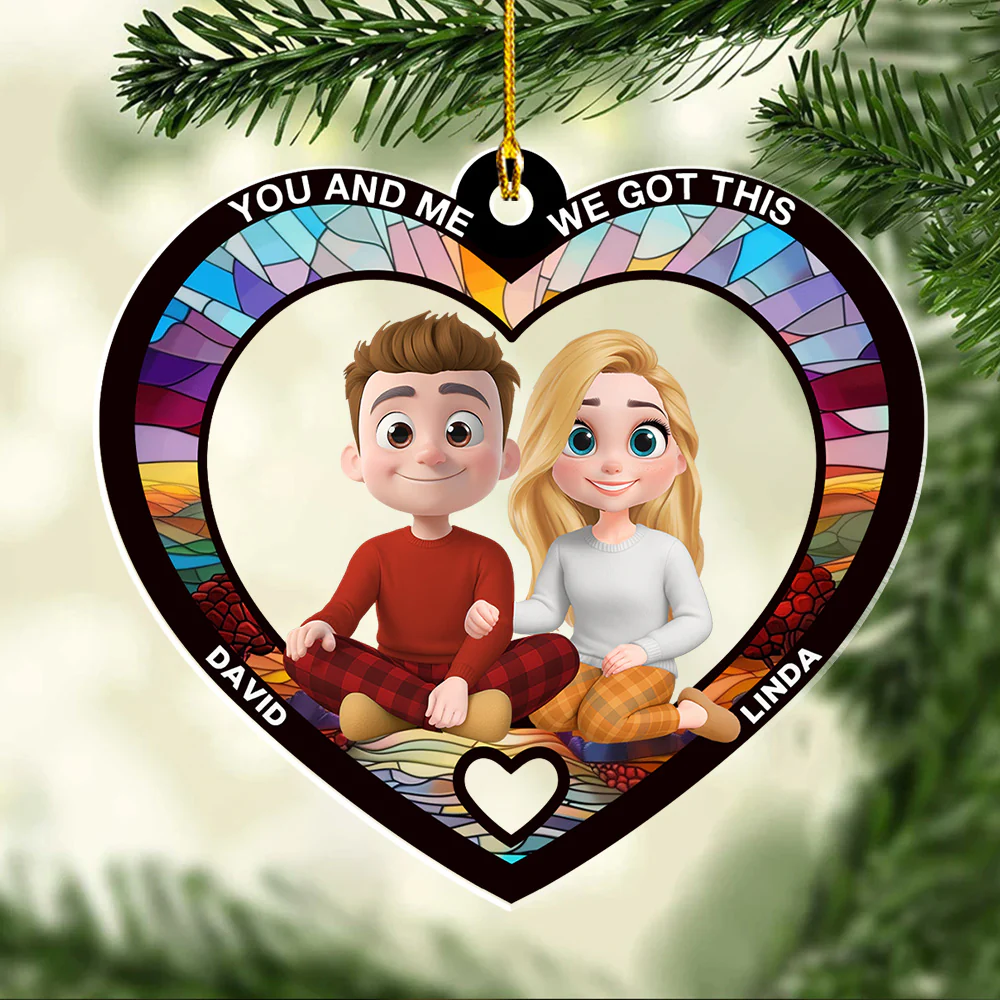 You And Me Always Together - Personalized Custom Acrylic Ornament - Image 2