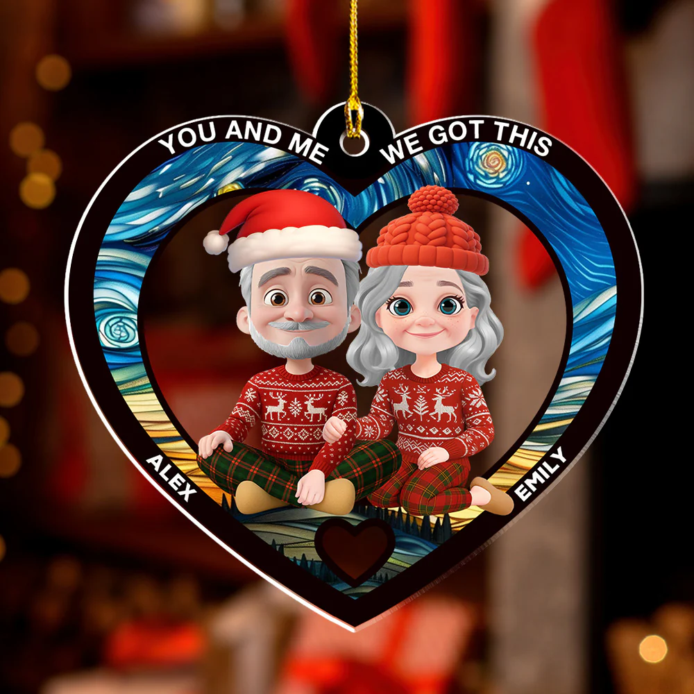 You And Me Always Together - Personalized Custom Acrylic Ornament - Image 3