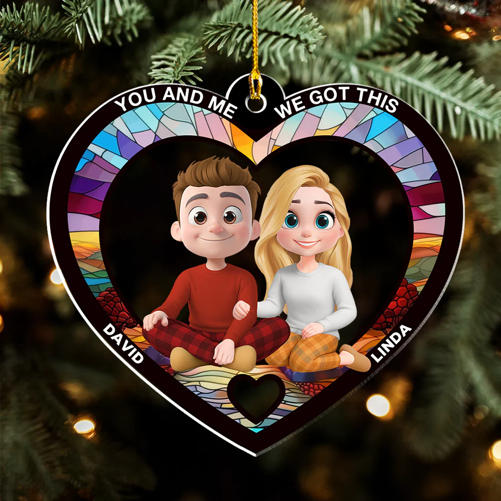 You And Me Always Together - Personalized Custom Acrylic Ornament - Image 4