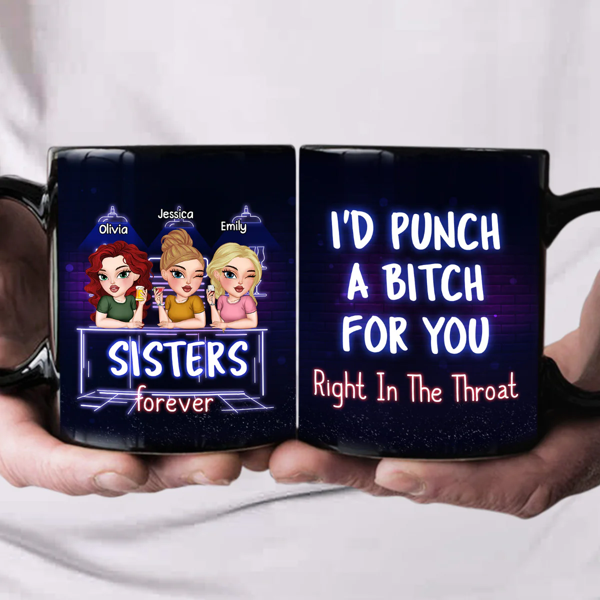 You And Me Bestie Forever - Personalized Custom Coffee Mug - Image 3