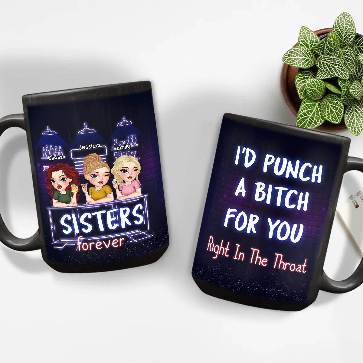 You And Me Bestie Forever - Personalized Custom Coffee Mug - Image 5