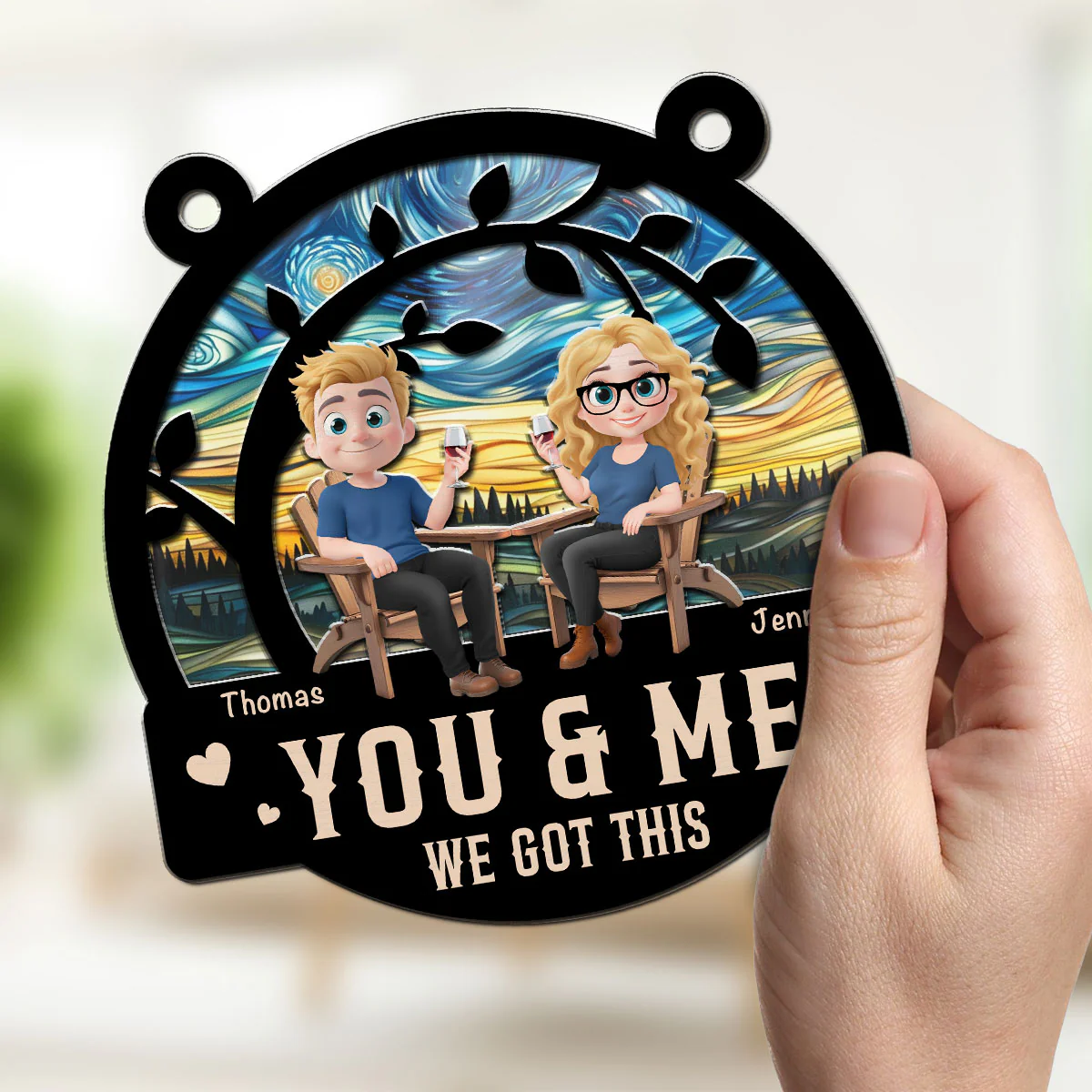 You And Me Got This - Personalized Custom Suncatcher - Image 2