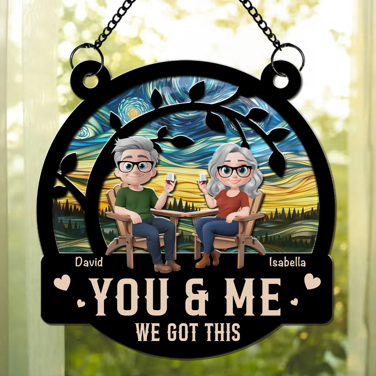 You And Me Got This - Personalized Custom Suncatcher - Image 3