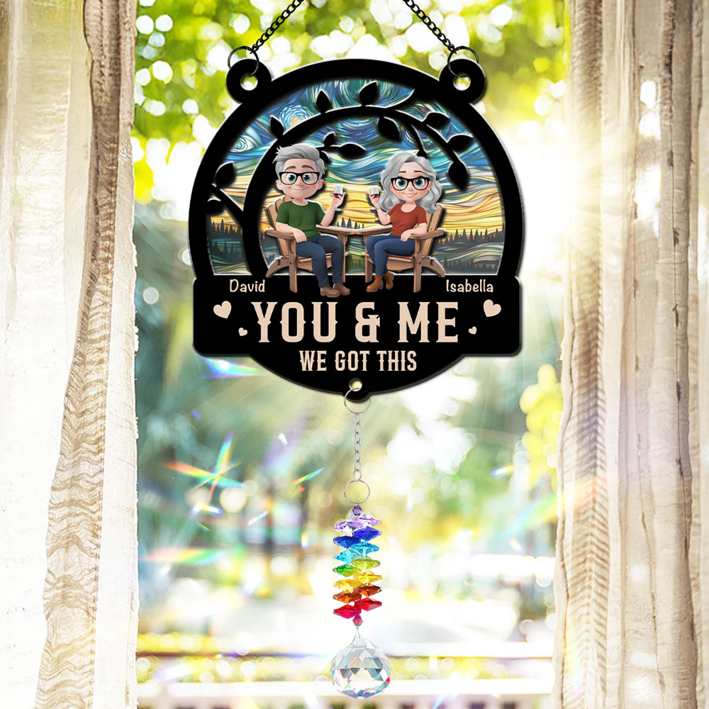 You And Me Got This - Personalized Custom Suncatcher With Crystal Rainbow Charm - Image 5