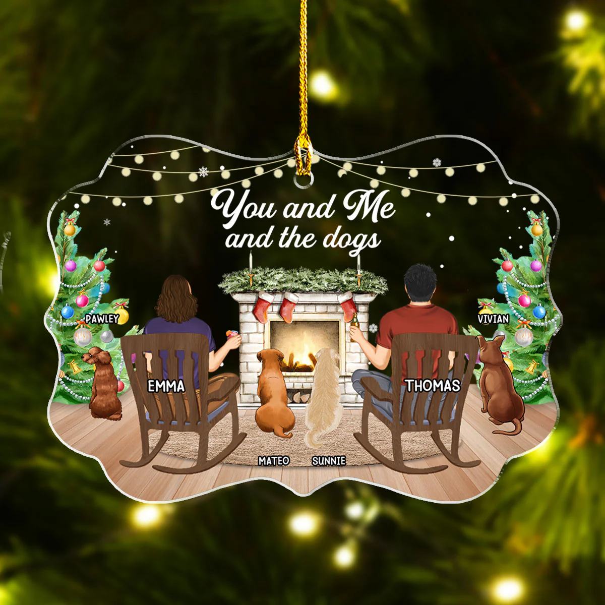 You And Me - Personalized Custom Acrylic Ornament - Image 2