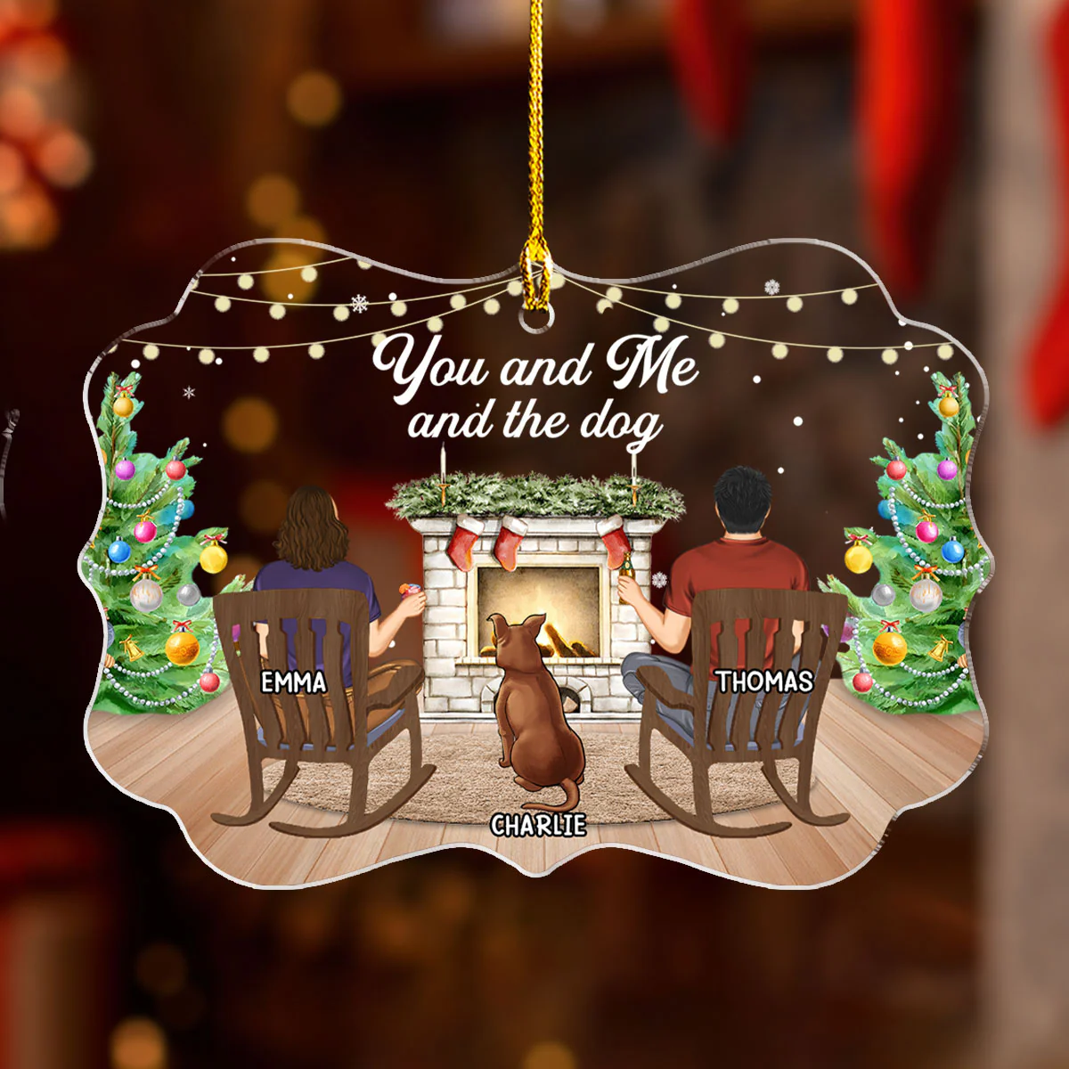 You And Me - Personalized Custom Acrylic Ornament - Image 3