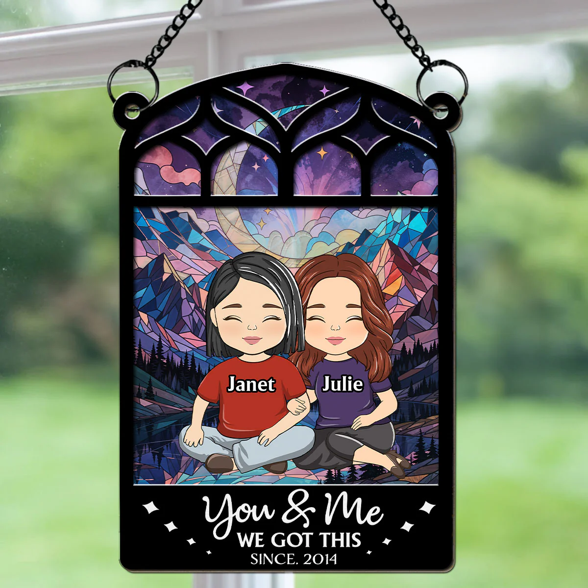 You And Me - Personalized Custom Suncatcher - Image 4