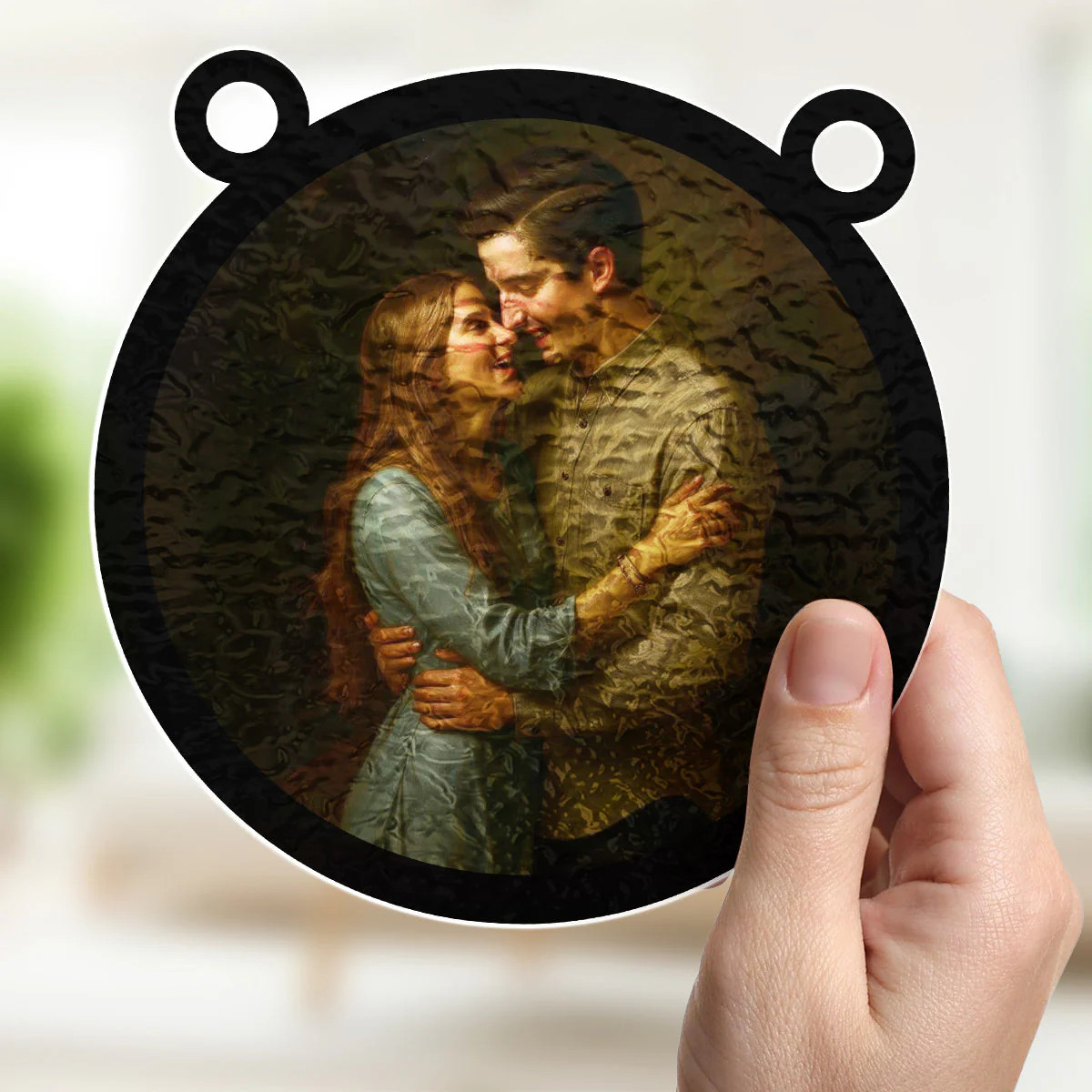 You And Me - Personalized Custom Wavy Suncatcher - Image 3