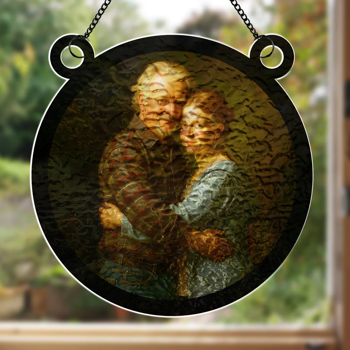 You And Me - Personalized Custom Wavy Suncatcher - Image 4