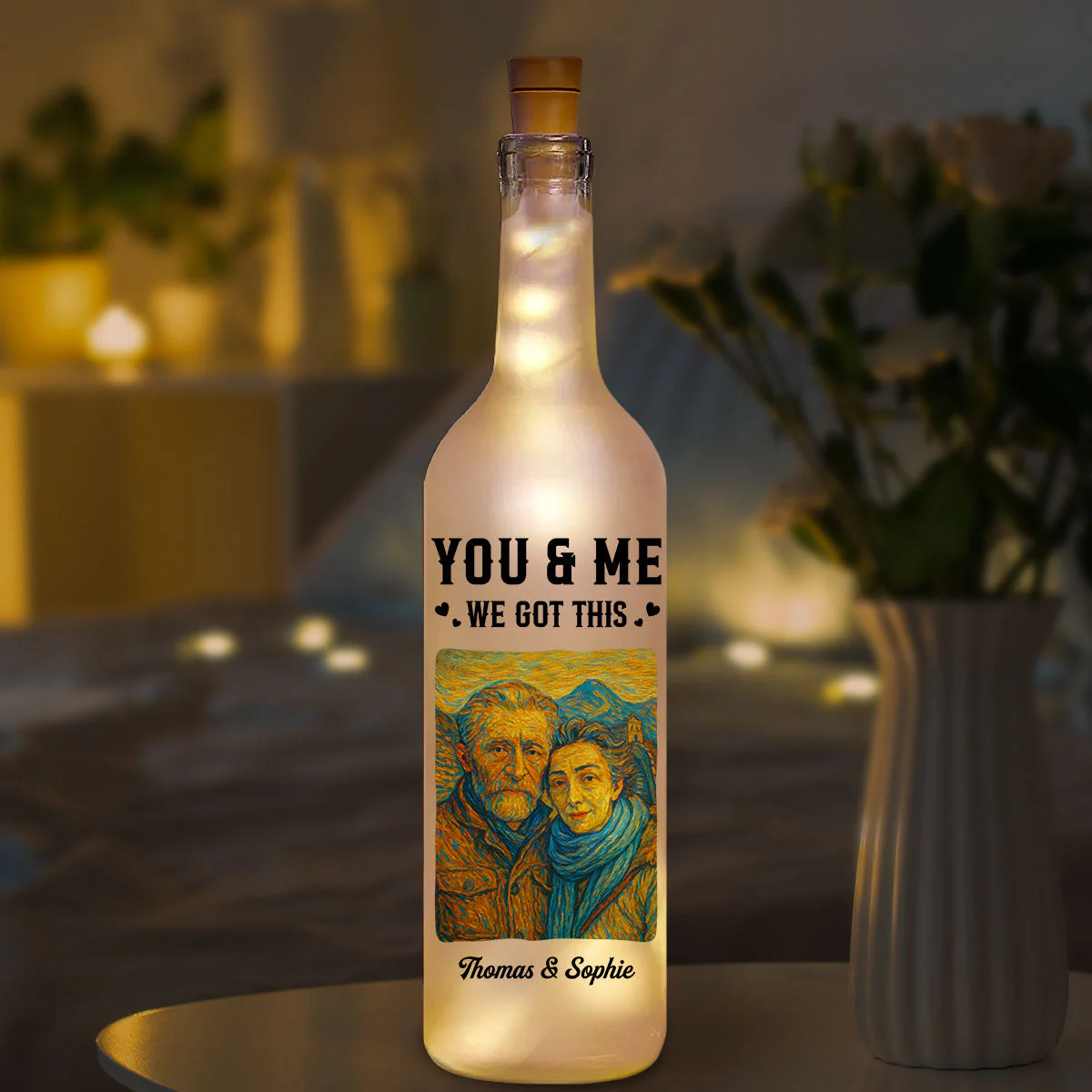 You And Me We Got This - Personalized Custom Bottle Lamp - Image 6