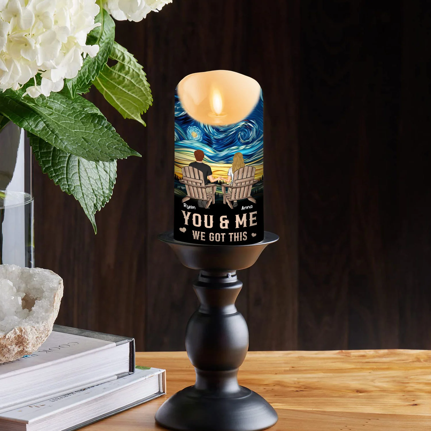 You And Me We Got This - Personalized Custom LED Candle - Image 2