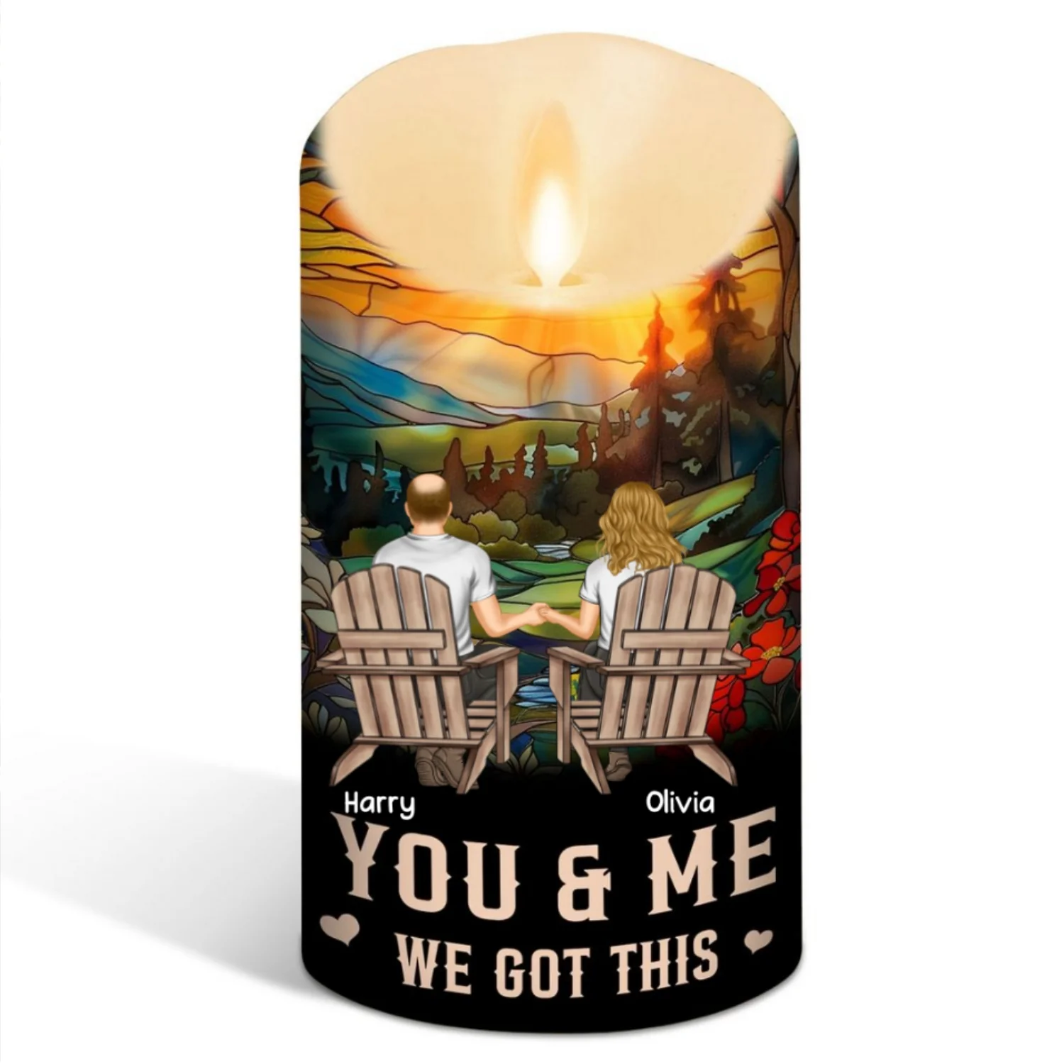 You And Me We Got This - Personalized Custom LED Candle - Image 6