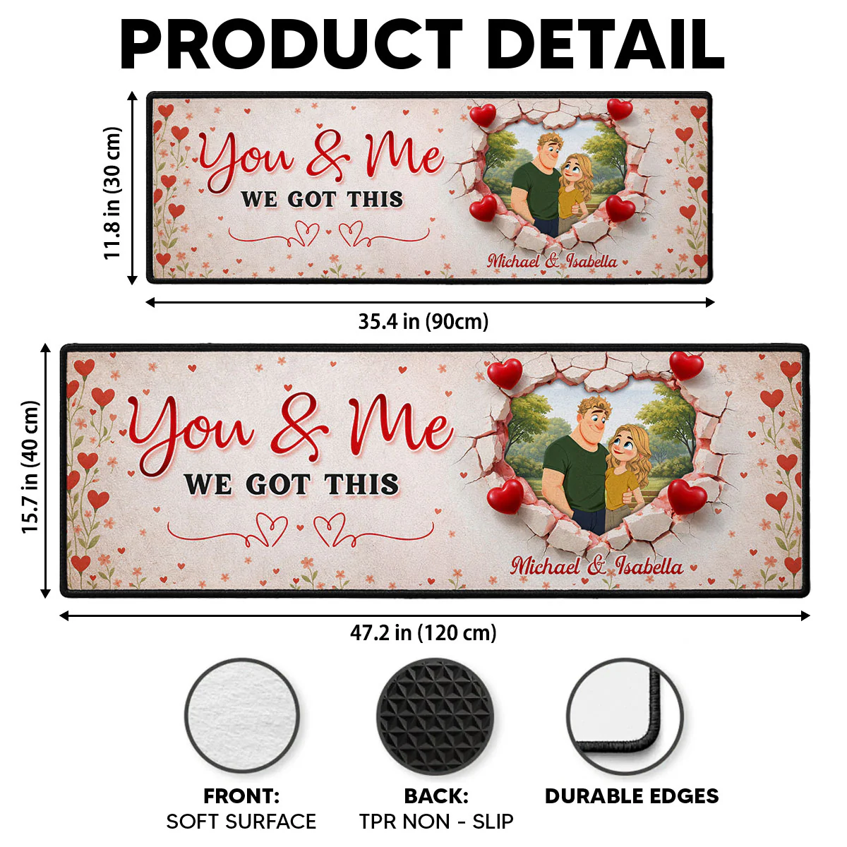 You And Me We Got This - Personalized Custom Runner Rug - Image 3