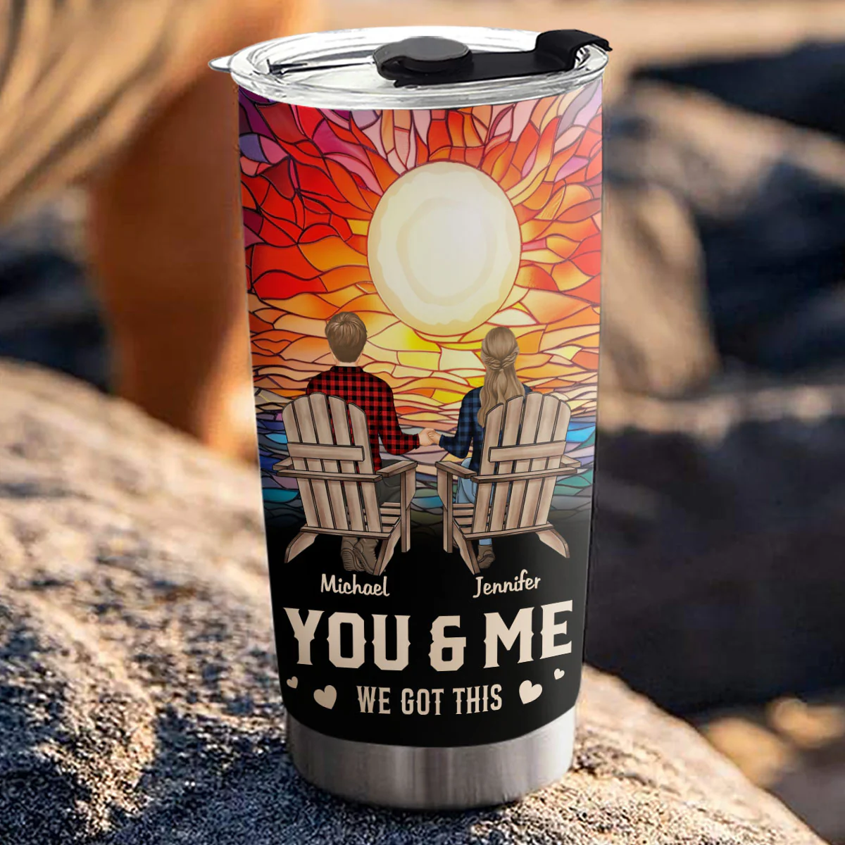 You And Me We Got This - Personalized Custom Tumbler - Image 3