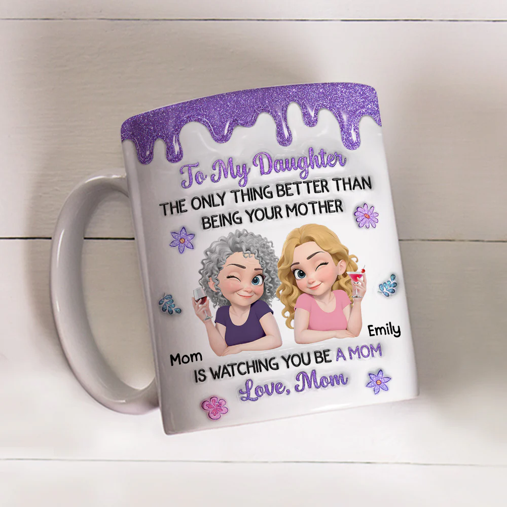 You And Your Kids - Personalized Custom 3D Inflated Effect Mug - Image 4