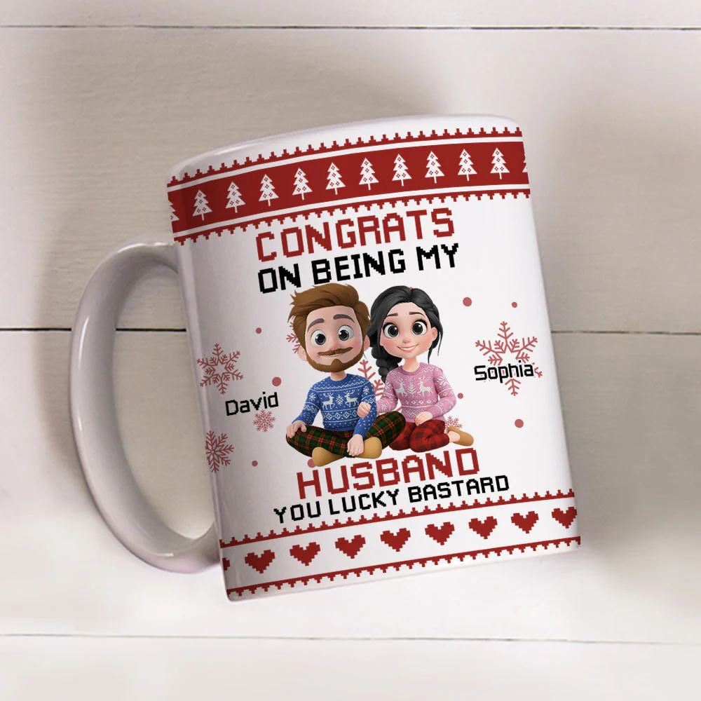 You Are A Lucky Man - Personalized Custom Coffee Mug - Image 3
