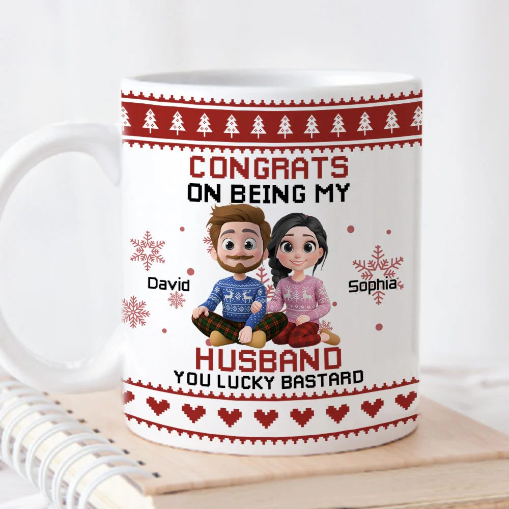 You Are A Lucky Man - Personalized Custom Coffee Mug - Image 4