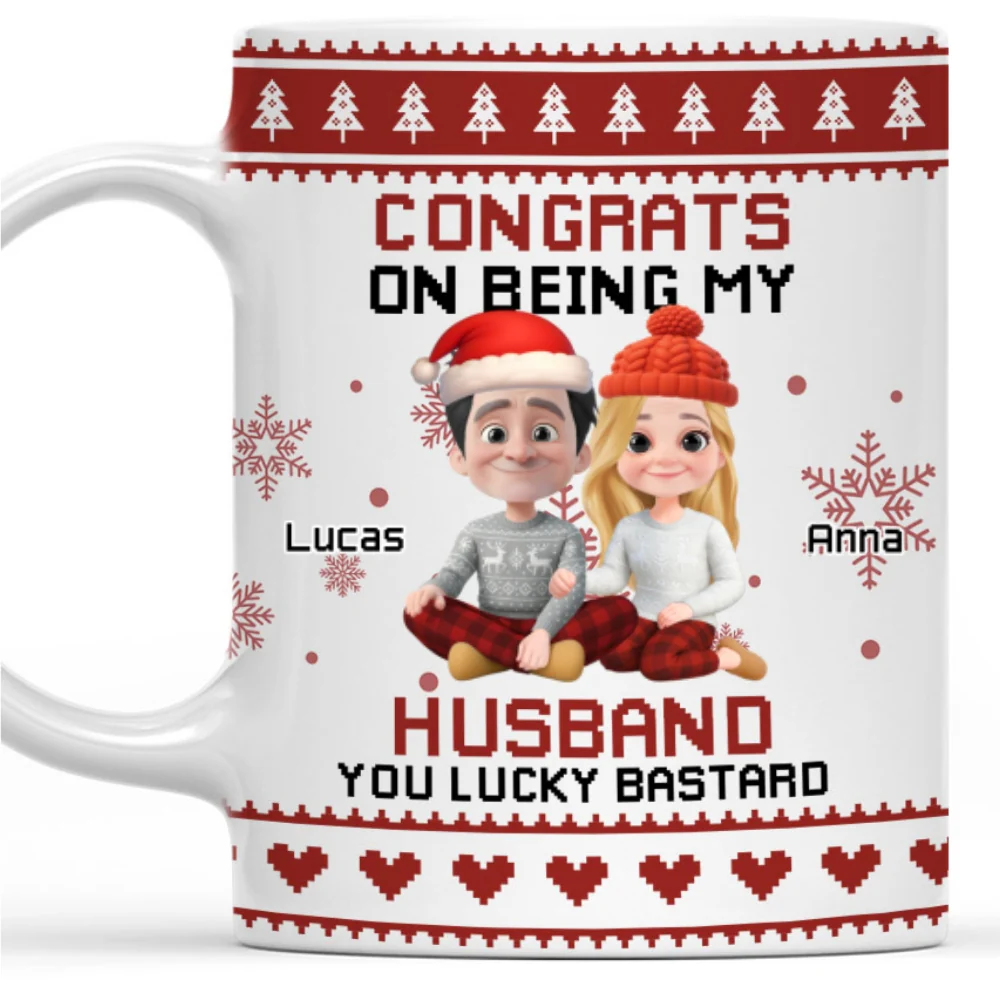 You Are A Lucky Man - Personalized Custom Coffee Mug - Image 8