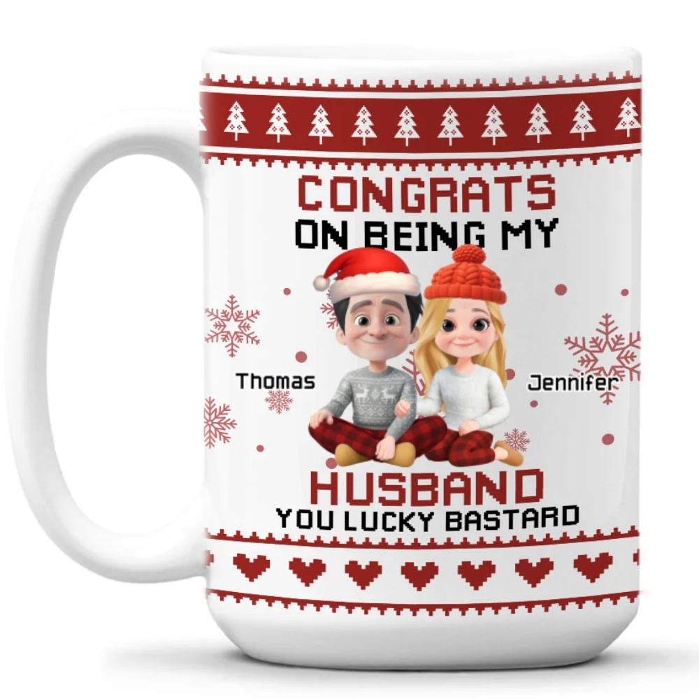 You Are A Lucky Man - Personalized Custom Coffee Mug - Image 9