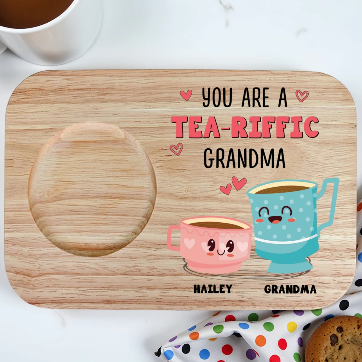 You Are A Teariffic - Personalized Custom Wooden Treat Board - Image 8