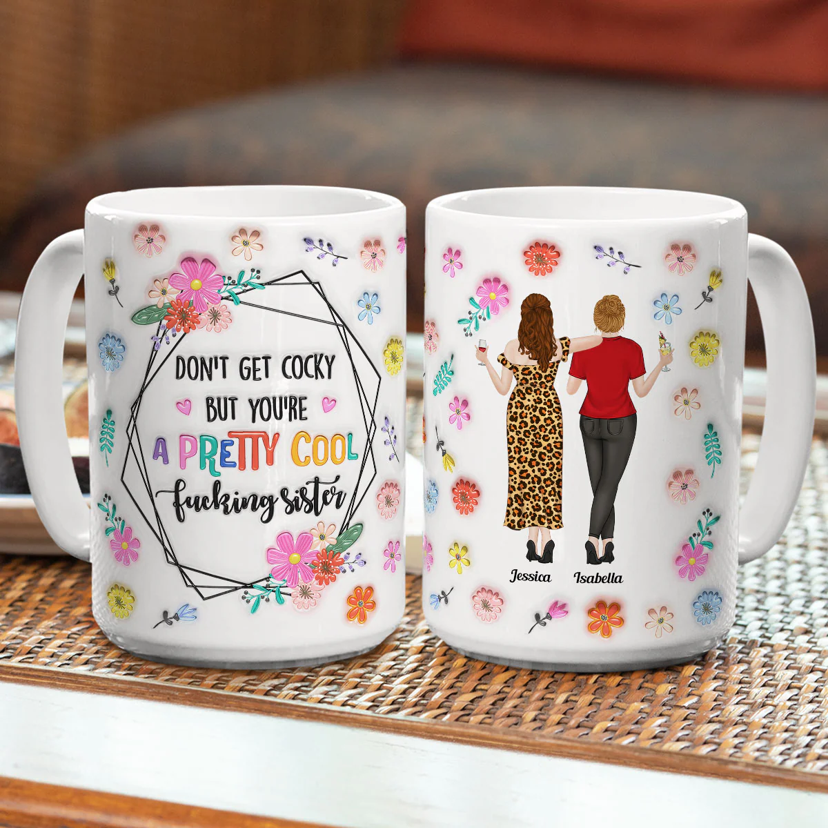 You Are All Amazing Sisters - Personalized Custom 3D Inflated Effect Mug - Image 8