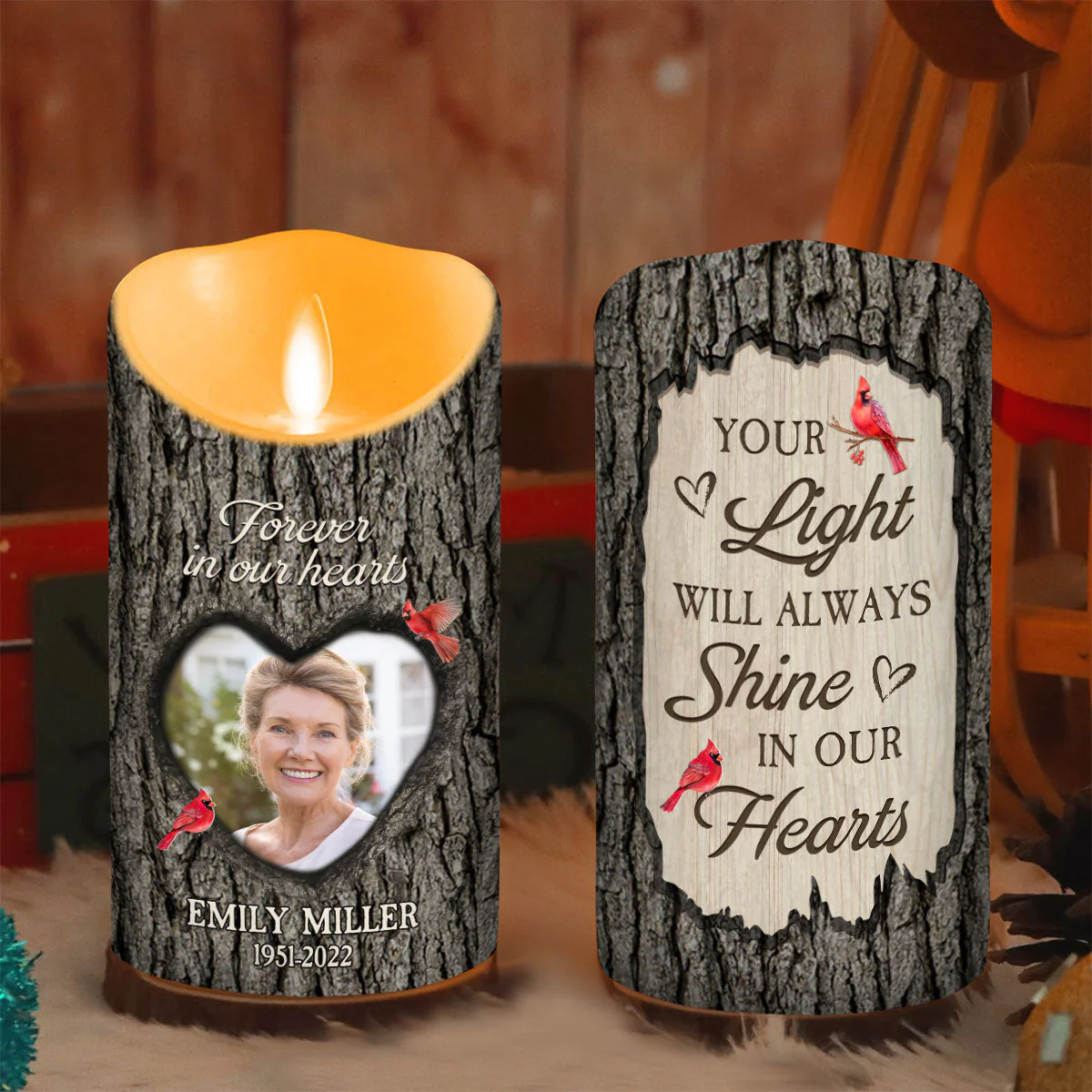 You Are Always On My Mind - Personalized Custom LED Candle - Image 2