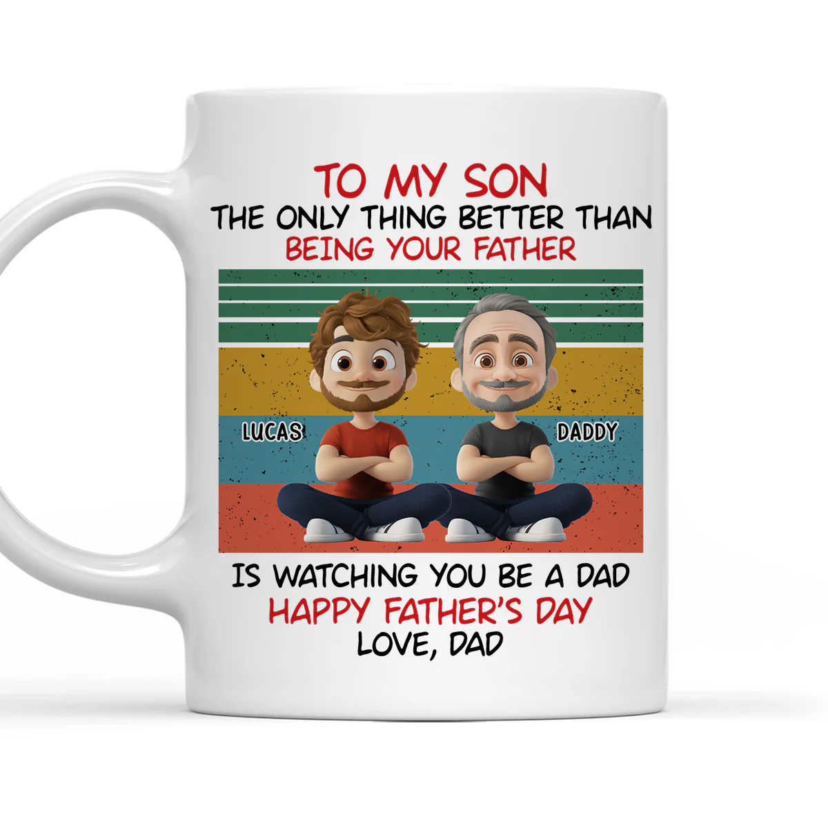 You Are Awesome Son Better Dad - Personalized Custom Coffee Mug