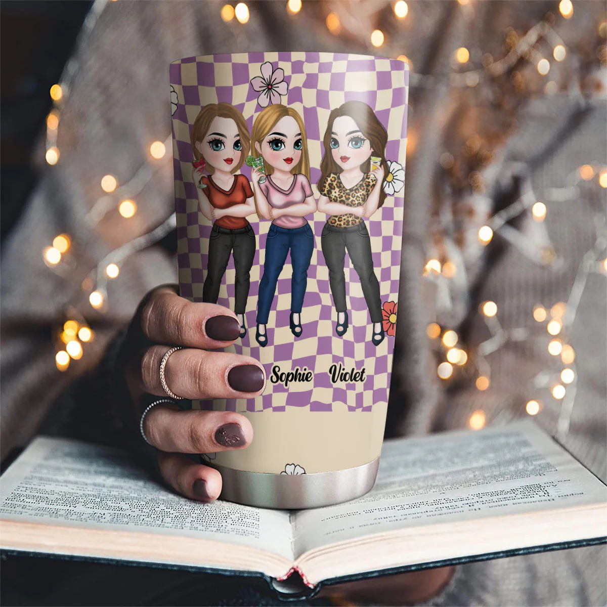 You Are Badass Bestie - Personalized Custom Tumbler - Image 2