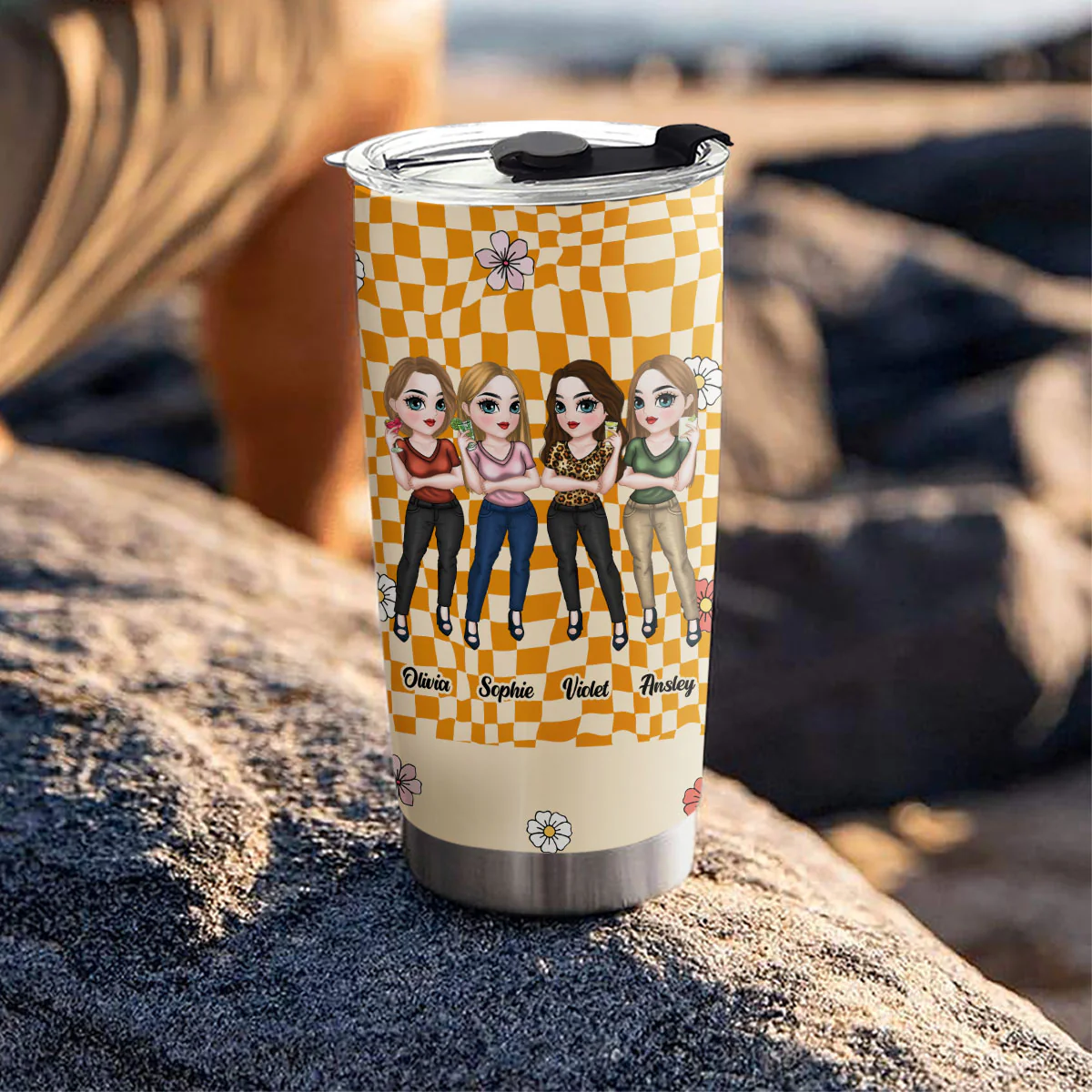 You Are Badass Bestie - Personalized Custom Tumbler - Image 4