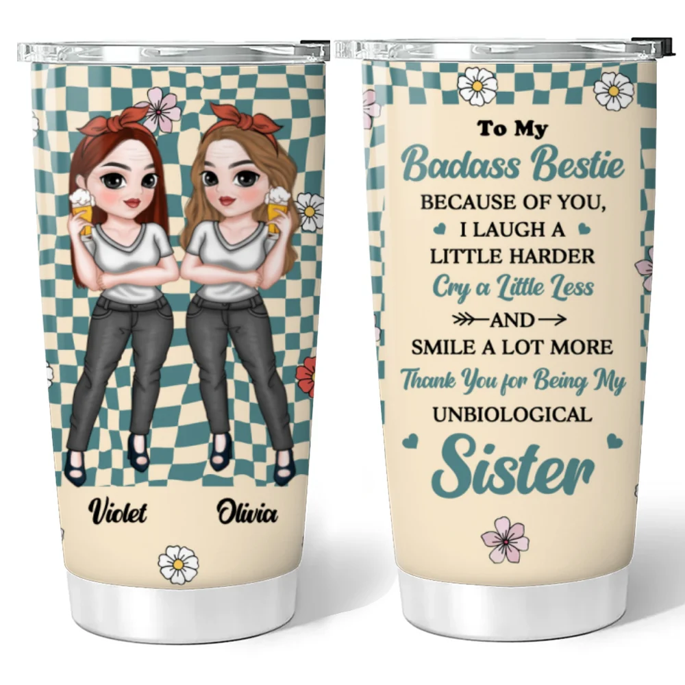 You Are Badass Bestie - Personalized Custom Tumbler - Image 6