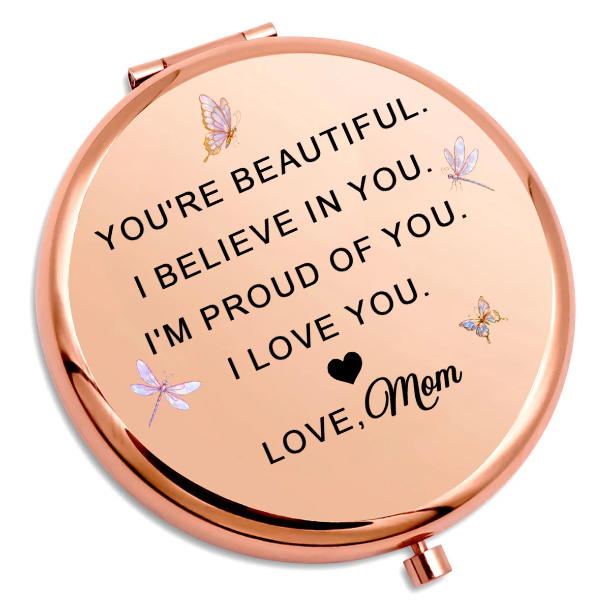 You Are Beautiful - Personalized Custom Compact Mirror - Image 3