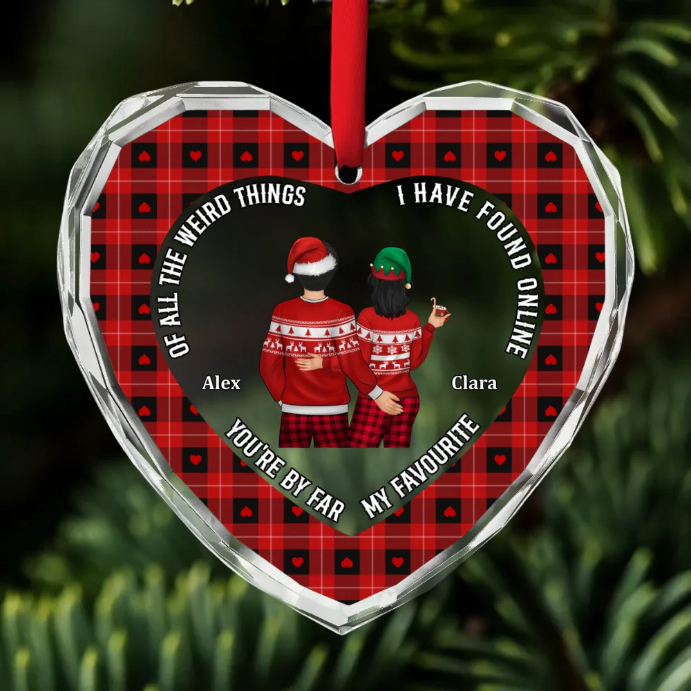 You Are By Far My Favorite - Personalized Custom Glass Ornament - Image 6