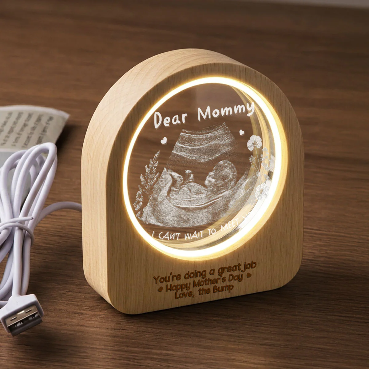 You Are Doing A Great Job - Personalized Custom 3D Crystal Photo Portrait LED - Image 3