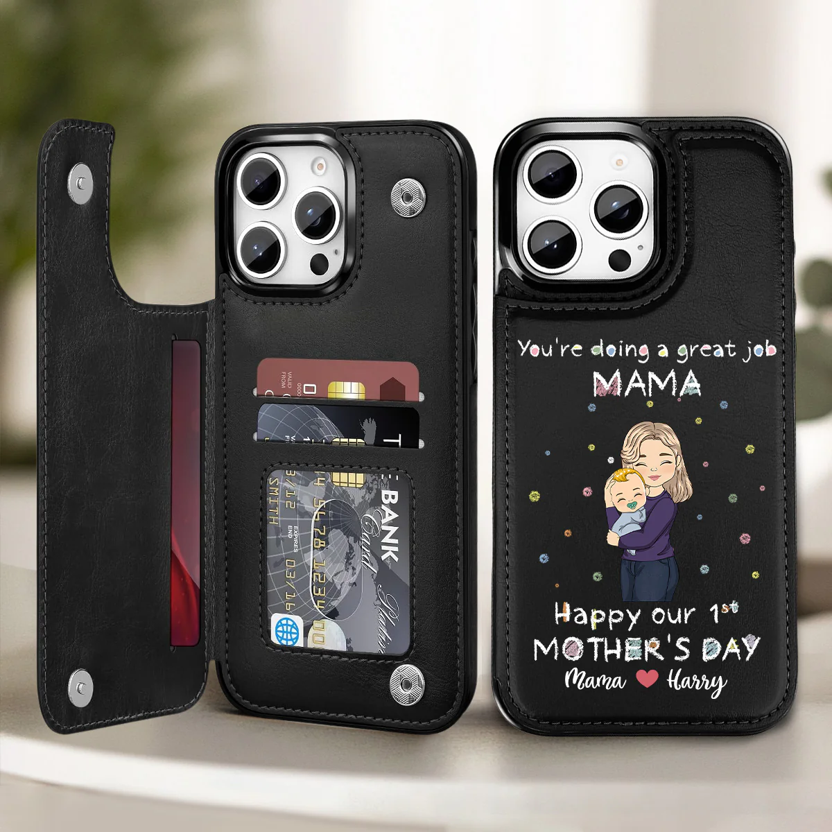 You Are Doing A Great Job - Personalized Custom Leather Phone Case - Image 2