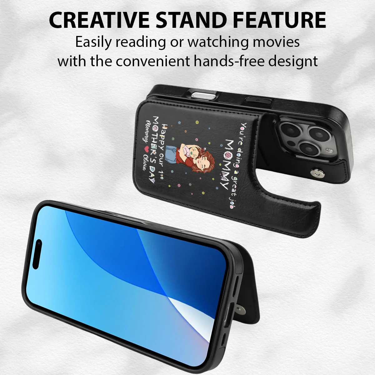You Are Doing A Great Job - Personalized Custom Leather Phone Case - Image 6